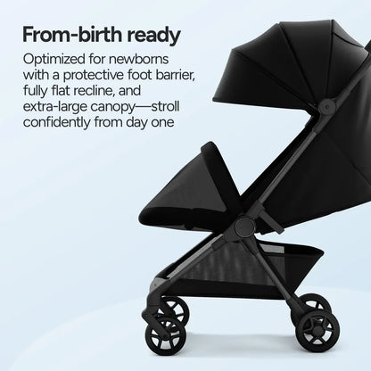 11.5 lbs Lightweight Travel Stroller | One-Second Auto Fold | Airplane Carry-On Compatible | Full Recline